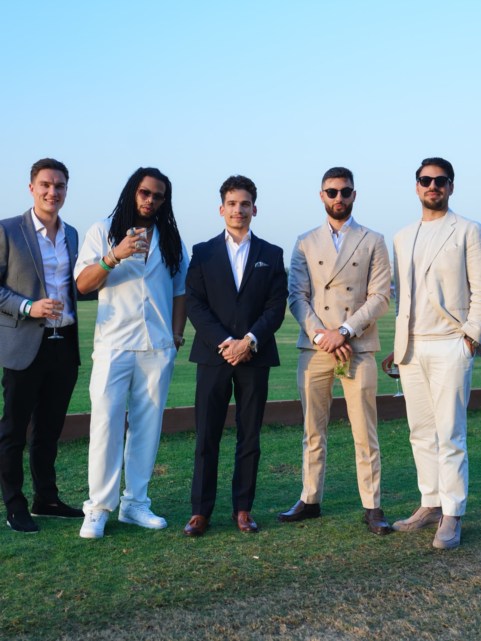 Personal brand photography by Deine, group portrait at the polo field